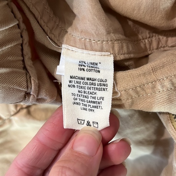 Alex Mill Linen Tencel Blend Cotton Twill Pants Khaki Tan, Sz XL - Picture 4 of 8